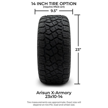 MODZ® 14" Gladiator Glossy White Wheels & Off-Road Tires Combo