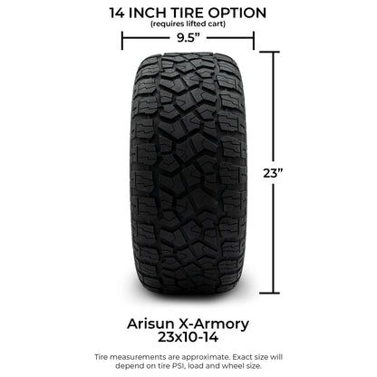 MODZ® 14" Matrix Silver Wheels & Off-Road Tires Combo