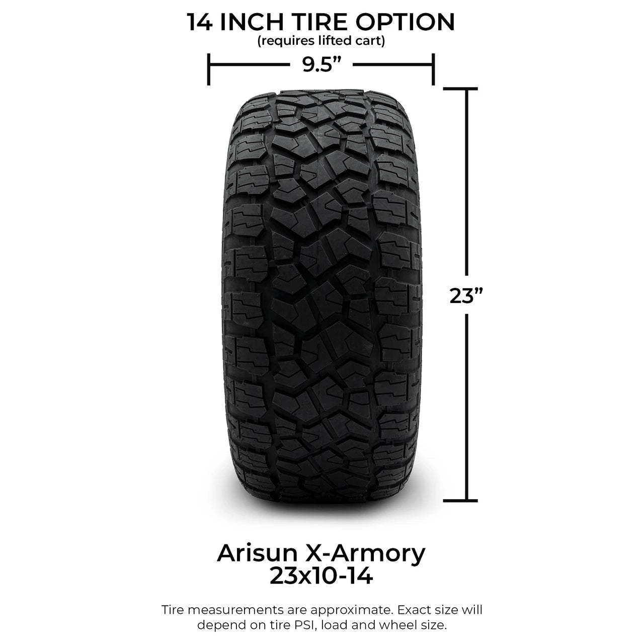 MODZ® 14" Matrix Matte Black Wheels & Off-Road Tires Combo
