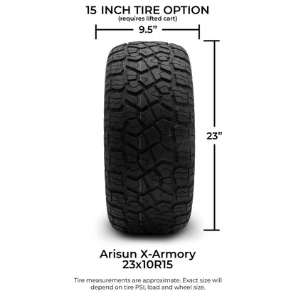 MODZ® 15" Vampire Glossy Black Wheels & Off-Road Tires Combo
