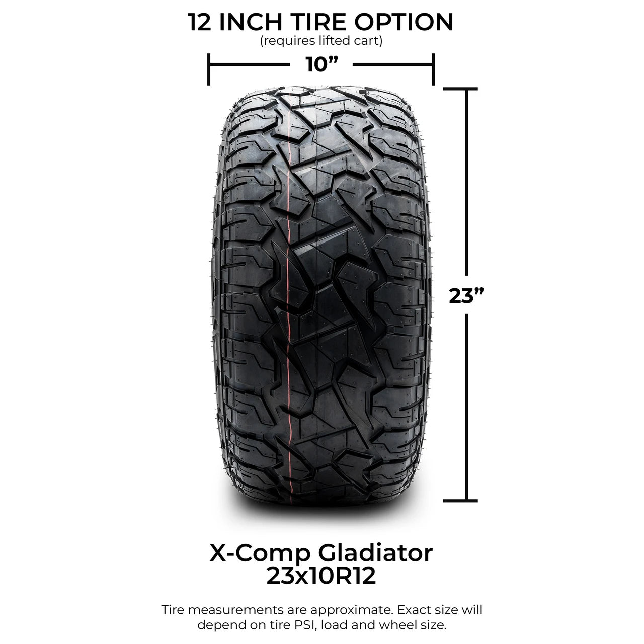 MODZ® 12" Matrix Glossy Black with Ball Mill Wheels & Off-Road Tires Combo