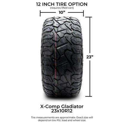 MODZ® 12" Godfather Glossy Black Wheels & Off-Road Tires Combo