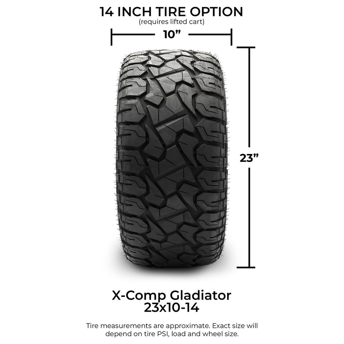 MODZ® 14" Chaos Silver Wheels & Off-Road Tires Combo