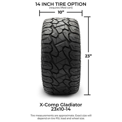 MODZ® 14" Fury Chrome Wheels & Off-Road Tires Combo