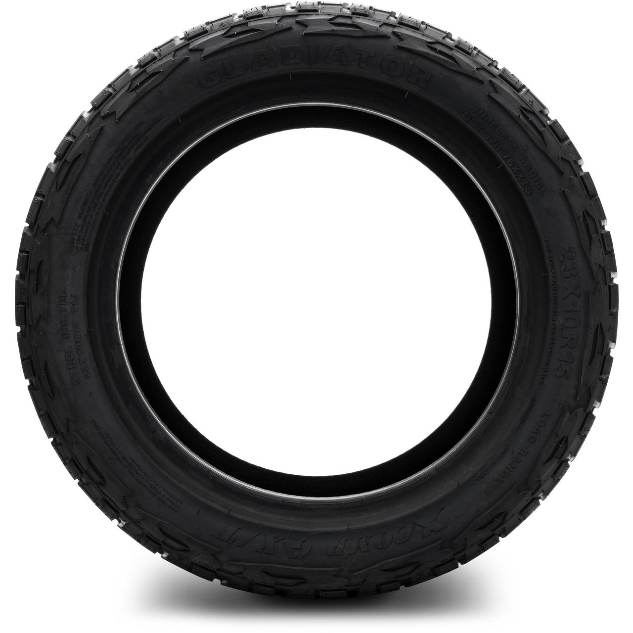 Xcomp® Gladiator 23x10-R15 Steel Belted Radial Golf Cart Tire