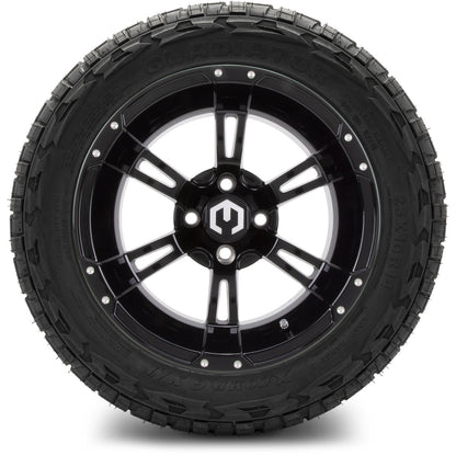 MODZ® 14" Ambush Glossy Black Wheels & Off-Road Tires Combo