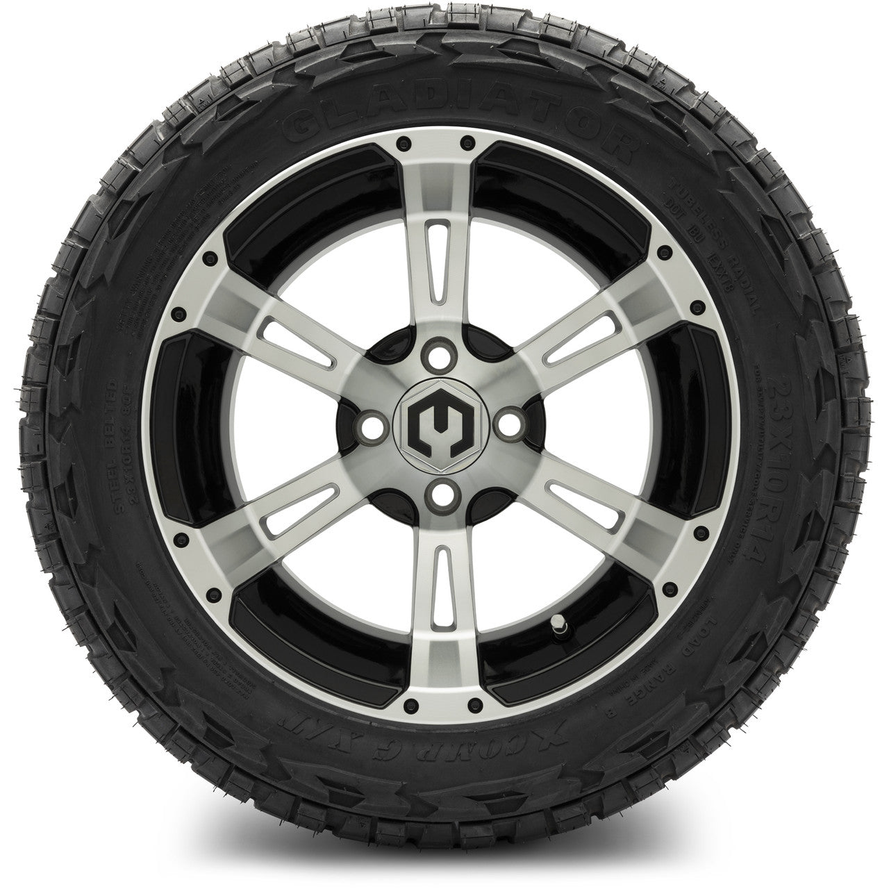 MODZ® 14" Ambush Machined Black Wheels & Off-Road Tires Combo