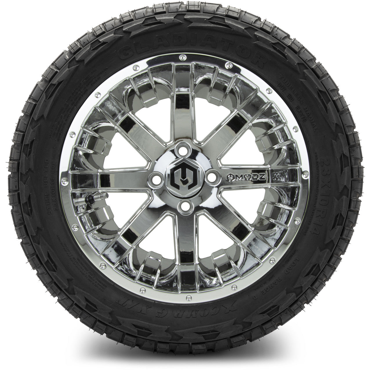 MODZ® 14" Assault Chrome Wheels & Off-Road Tires Combo