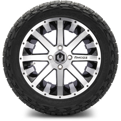MODZ® 14" Assault Machined Black Wheels & Off-Road Tires Combo
