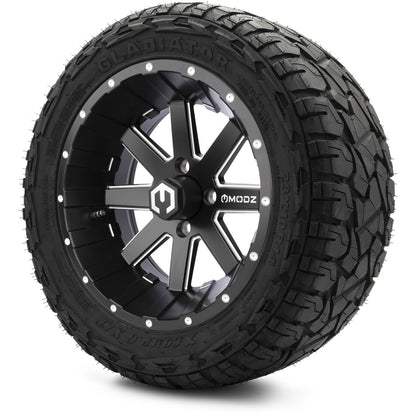 MODZ® 14" Assault Matte Black with Ball Mill Wheels & Off-Road Tires Combo