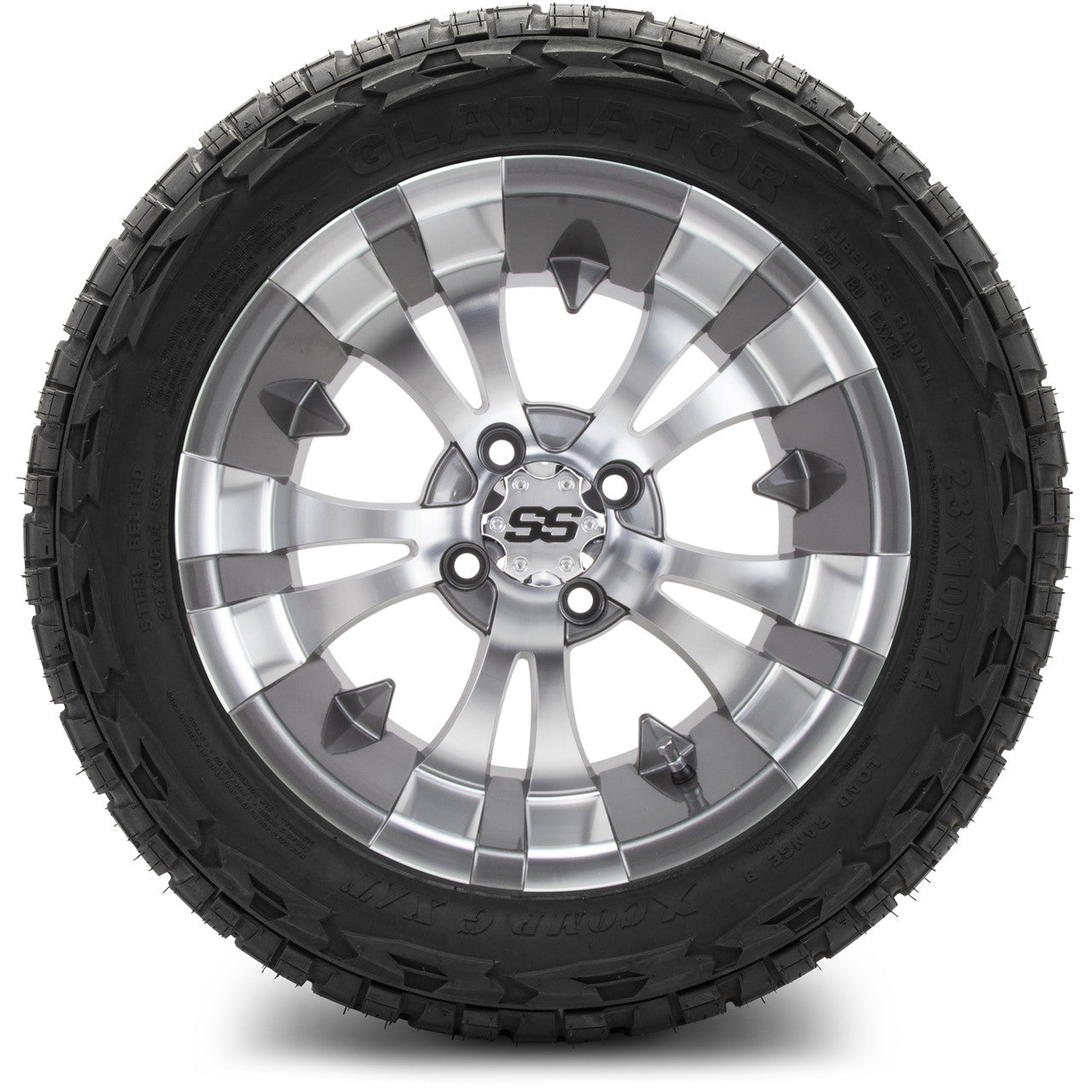MODZ® 14" Vampire Gunmetal Wheels & Off-Road Tires Combo