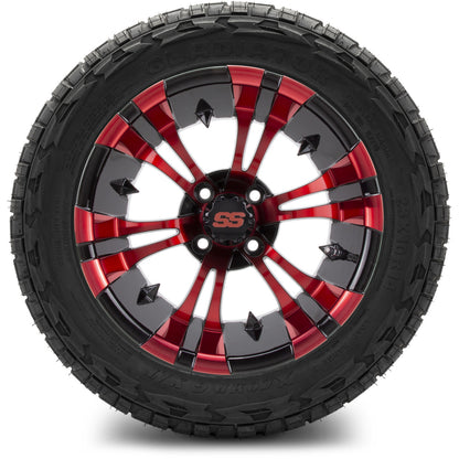 MODZ® 14" Vampire Red and Black Wheels & Off-Road Tires Combo