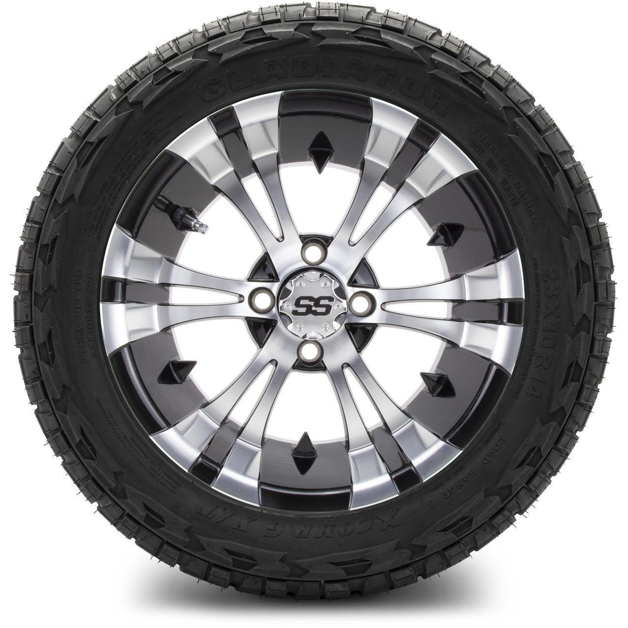MODZ® 14" Vampire Machined Black Wheels & Off-Road Tires Combo
