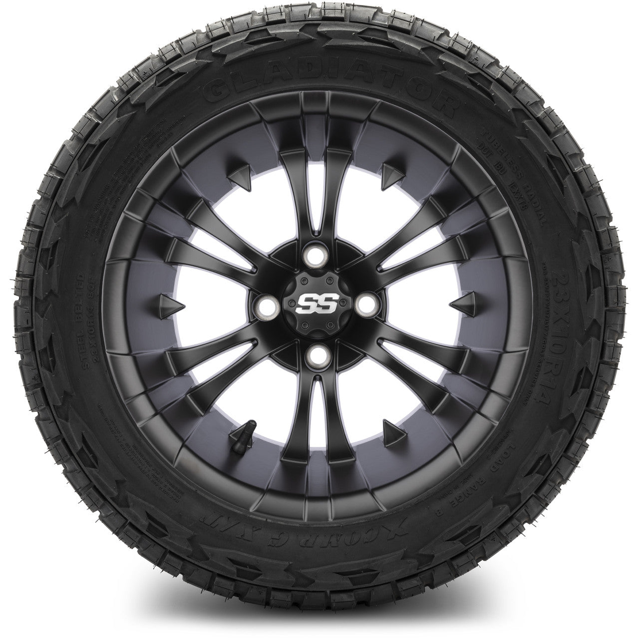 MODZ® 14" Vampire Matte Black Wheels & Off-Road Tires Combo