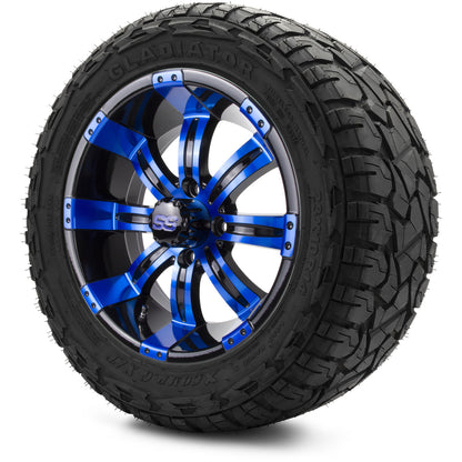 MODZ® 14" Tempest Blue and Black Wheels & Off-Road Tires Combo