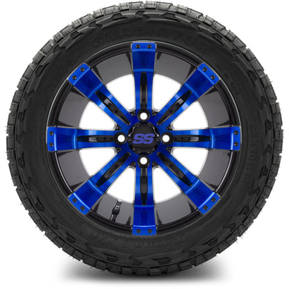 MODZ® 14" Tempest Blue and Black Wheels & Off-Road Tires Combo