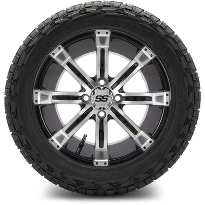 MODZ® 14" Tempest Machined Black Wheels & Off-Road Tires Combo