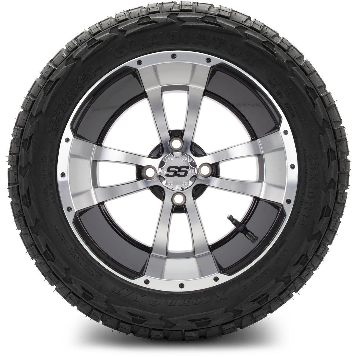 MODZ® 14" Storm Trooper Machined Black Wheels & Off-Road Tires Combo