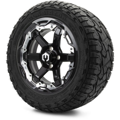 MODZ® 14" Gladiator Machine & Black Wheels and Off-Road Tires Combo