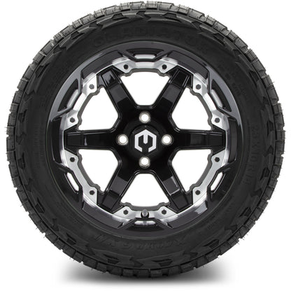 MODZ® 14" Gladiator Machine & Black Wheels and Off-Road Tires Combo