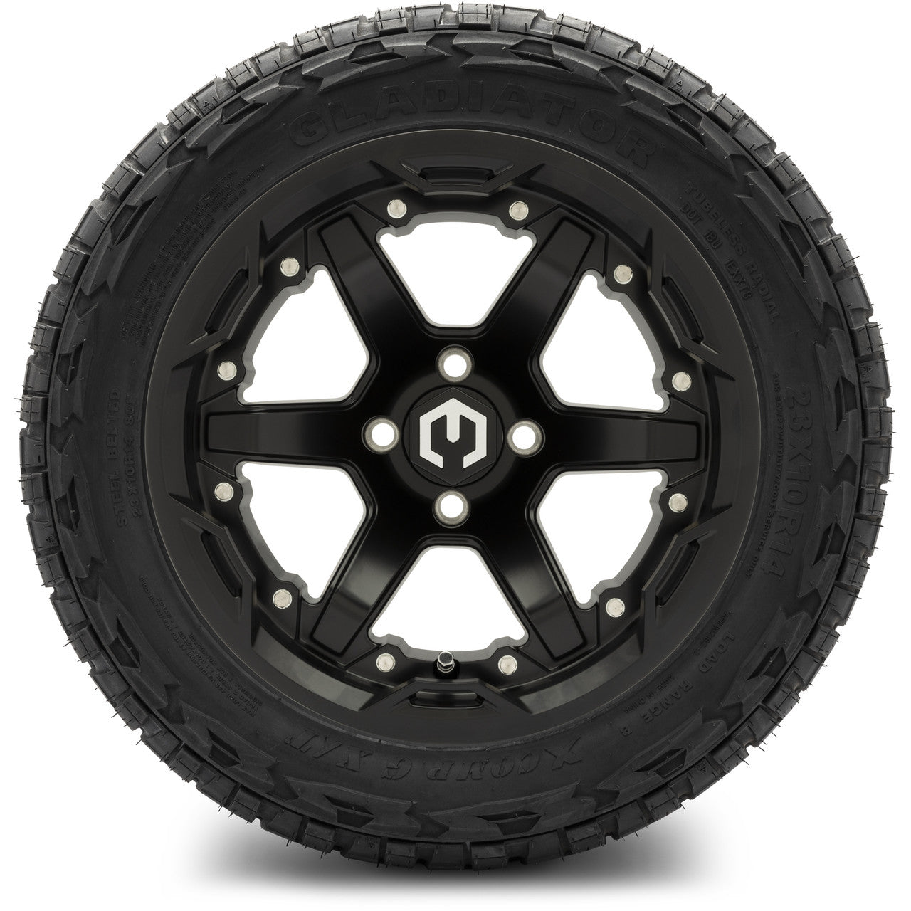 MODZ® 14" Gladiator Matte Black Wheels and Off-Road Tires Combo