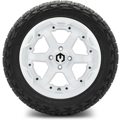 MODZ® 14" Gladiator Glossy White Wheels & Off-Road Tires Combo