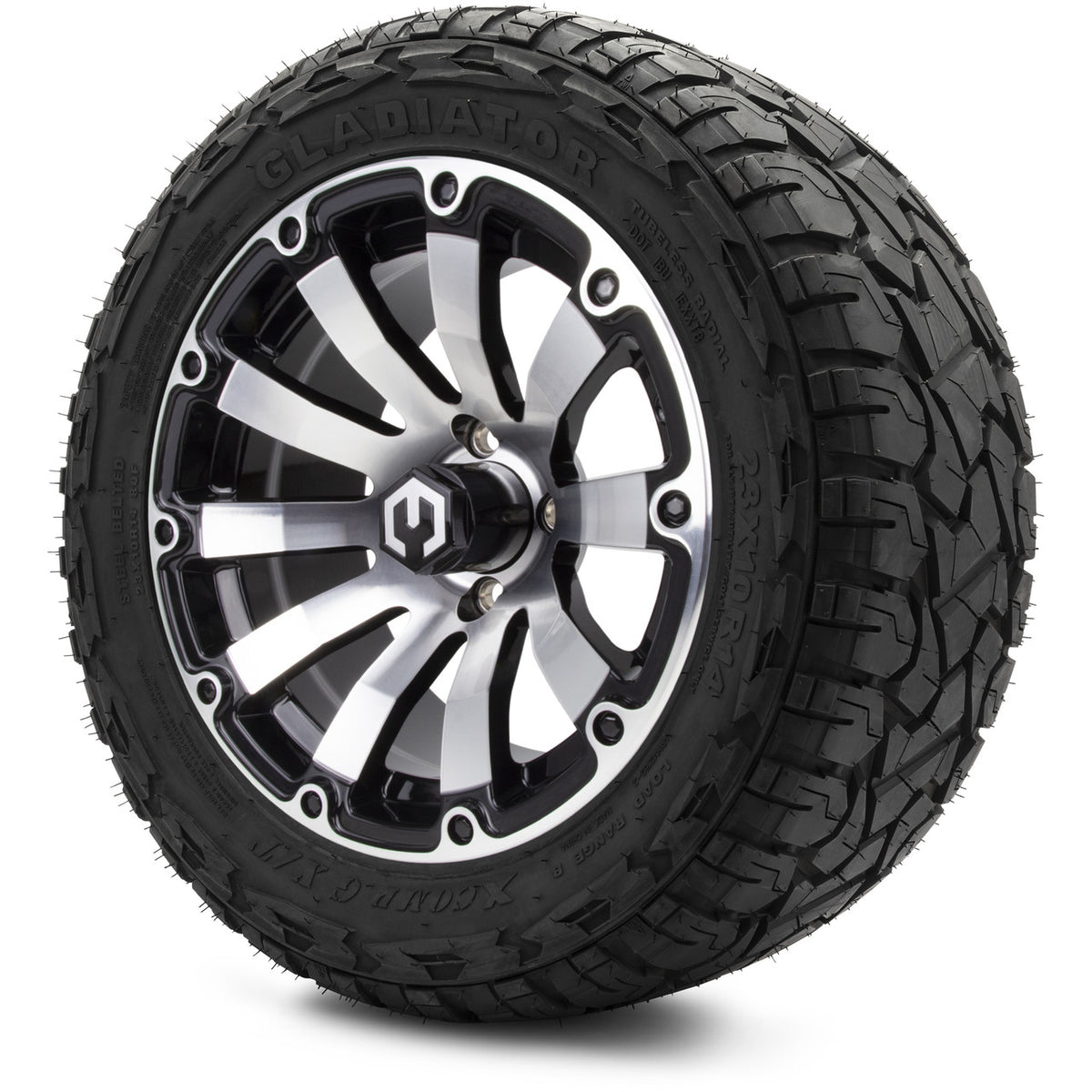 MODZ® 14" Bomber Machined Black Wheels & Off-Road Tires Combo