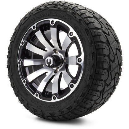 MODZ® 14" Bomber Machined Black Wheels & Off-Road Tires Combo
