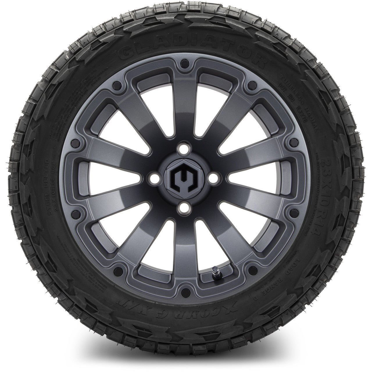 MODZ® 14" Bomber Matte Gunmetal Wheels & Off-Road Tires Combo
