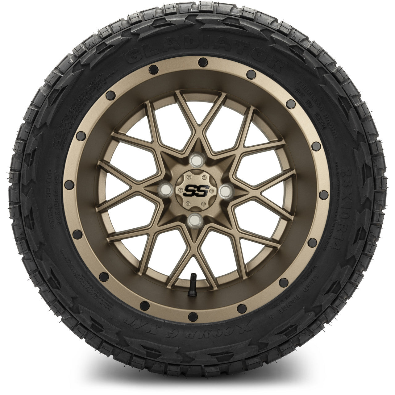 MODZ® 14" Vortex Matte Bronze Wheels & Off-Road Tires Combo