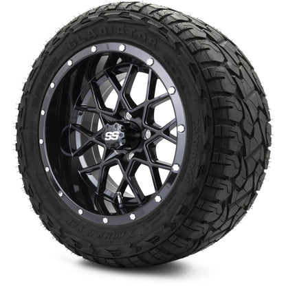 MODZ® 14" Vortex Glossy Black Wheels & Off-Road Tires Combo