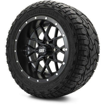 MODZ® 14" Vortex Matte Black Wheels & Off-Road Tires Combo
