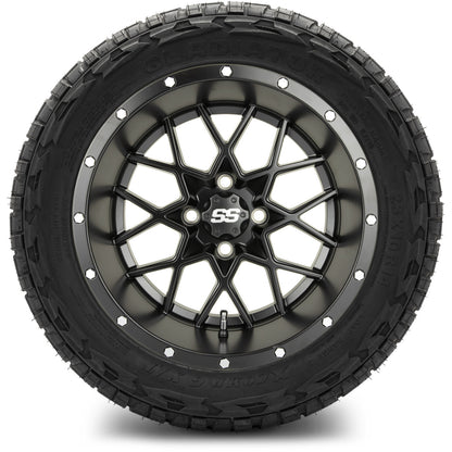 MODZ® 14" Vortex Matte Black Wheels & Off-Road Tires Combo