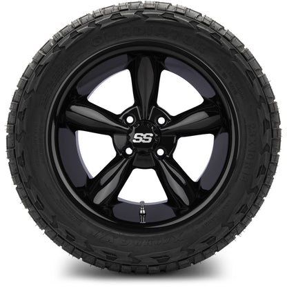 MODZ® 14" Godfather Glossy Black Wheels & Off-Road Tires Combo