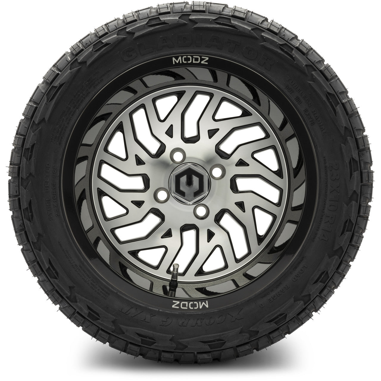 MODZ® 14" Carnage Machined Black Wheels & Off-Road Tires Combo