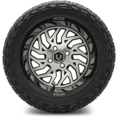 MODZ® 14" Carnage Machined Black Wheels & Off-Road Tires Combo