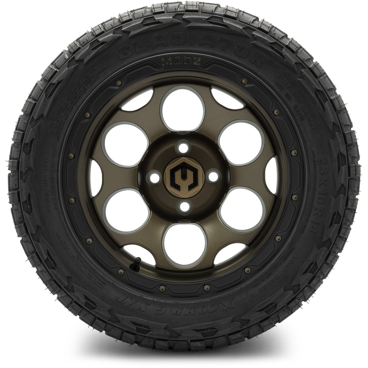 MODZ® 14" Militia Bronze Wheels & Off-Road Tires Combo