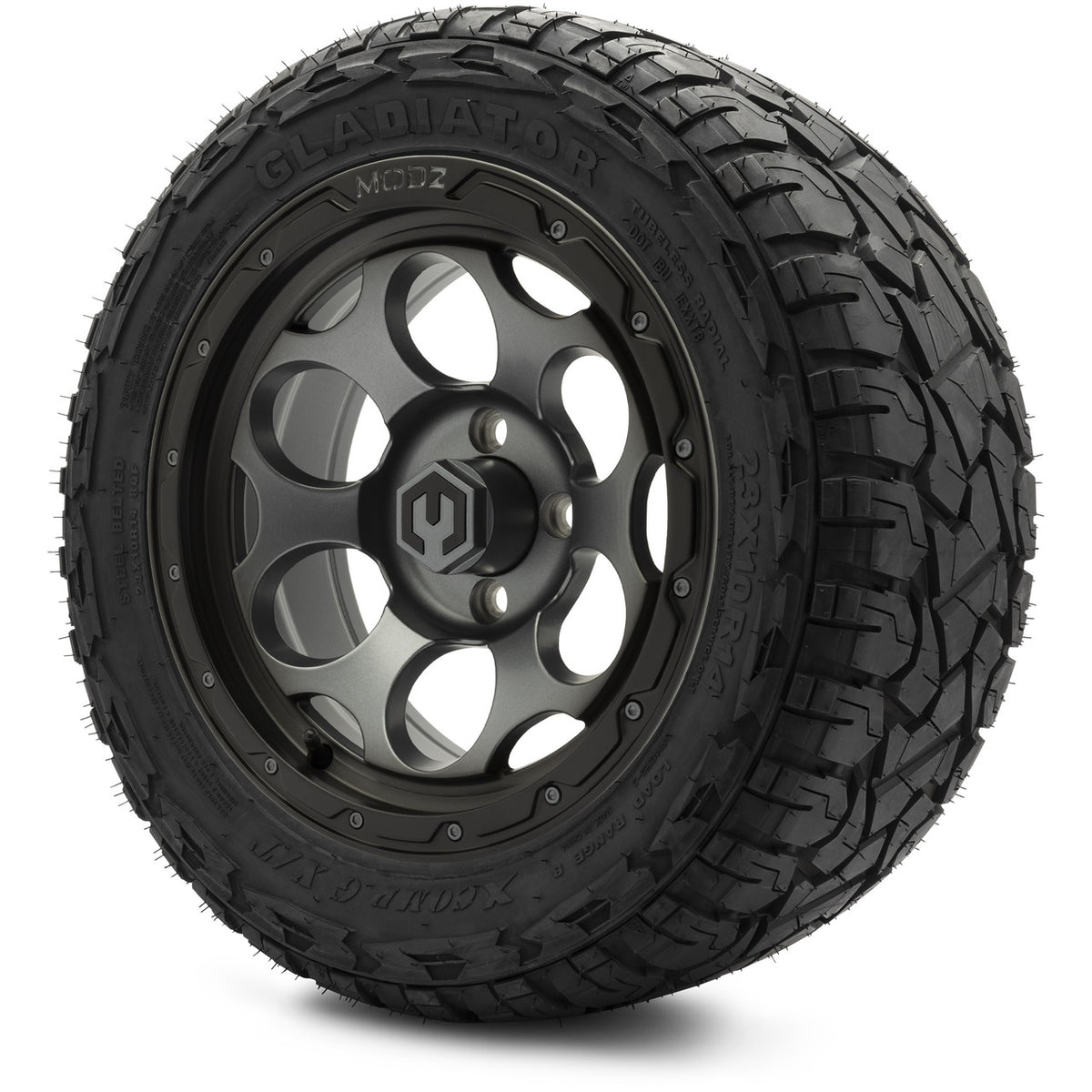 MODZ® 14" Militia Gunmetal Wheels & Off-Road Tires Combo