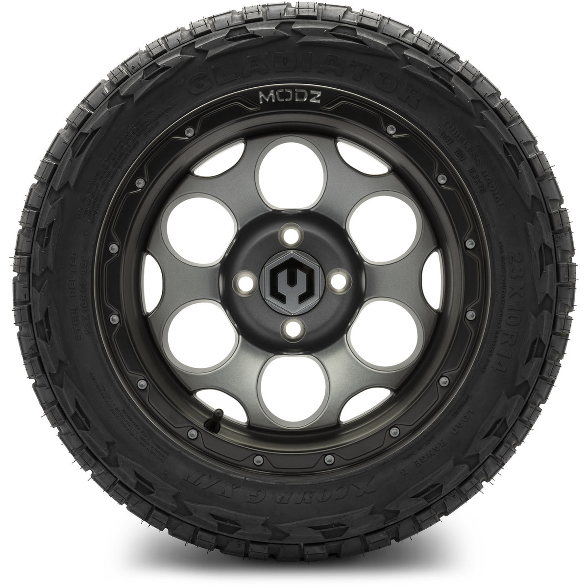 MODZ® 14" Militia Gunmetal Wheels & Off-Road Tires Combo
