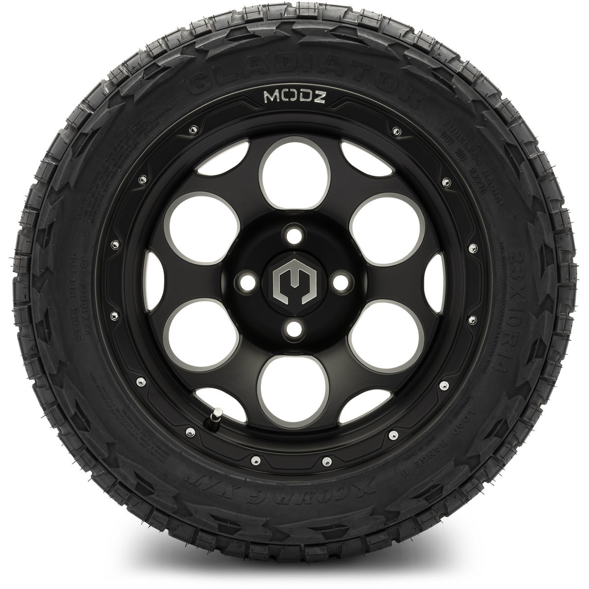 MODZ® 14" Militia Matte Black Wheels & Off-Road Tires Combo
