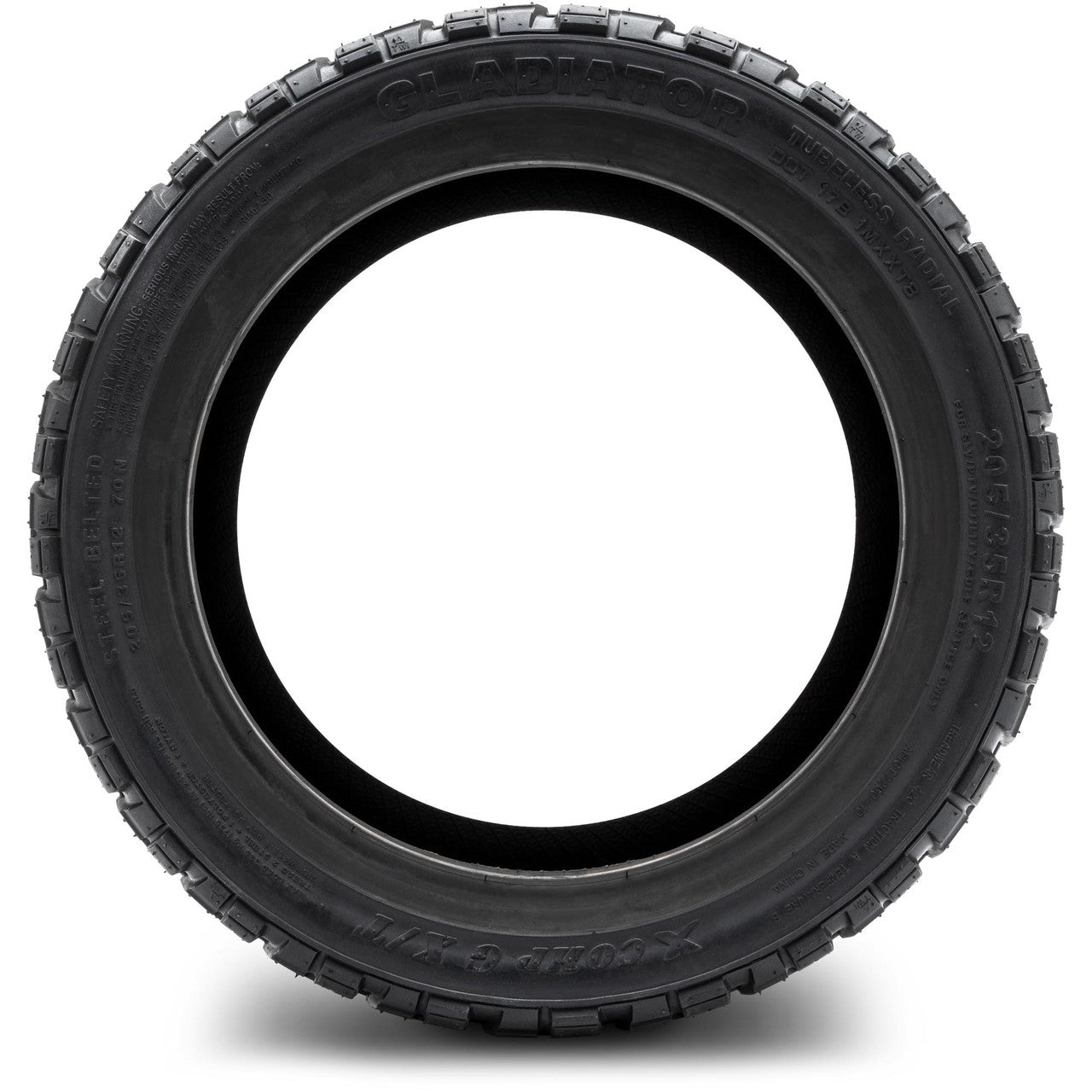 Xcomp® Gladiator 205x35-R12 Steel Belt Radial Golf Cart Tire