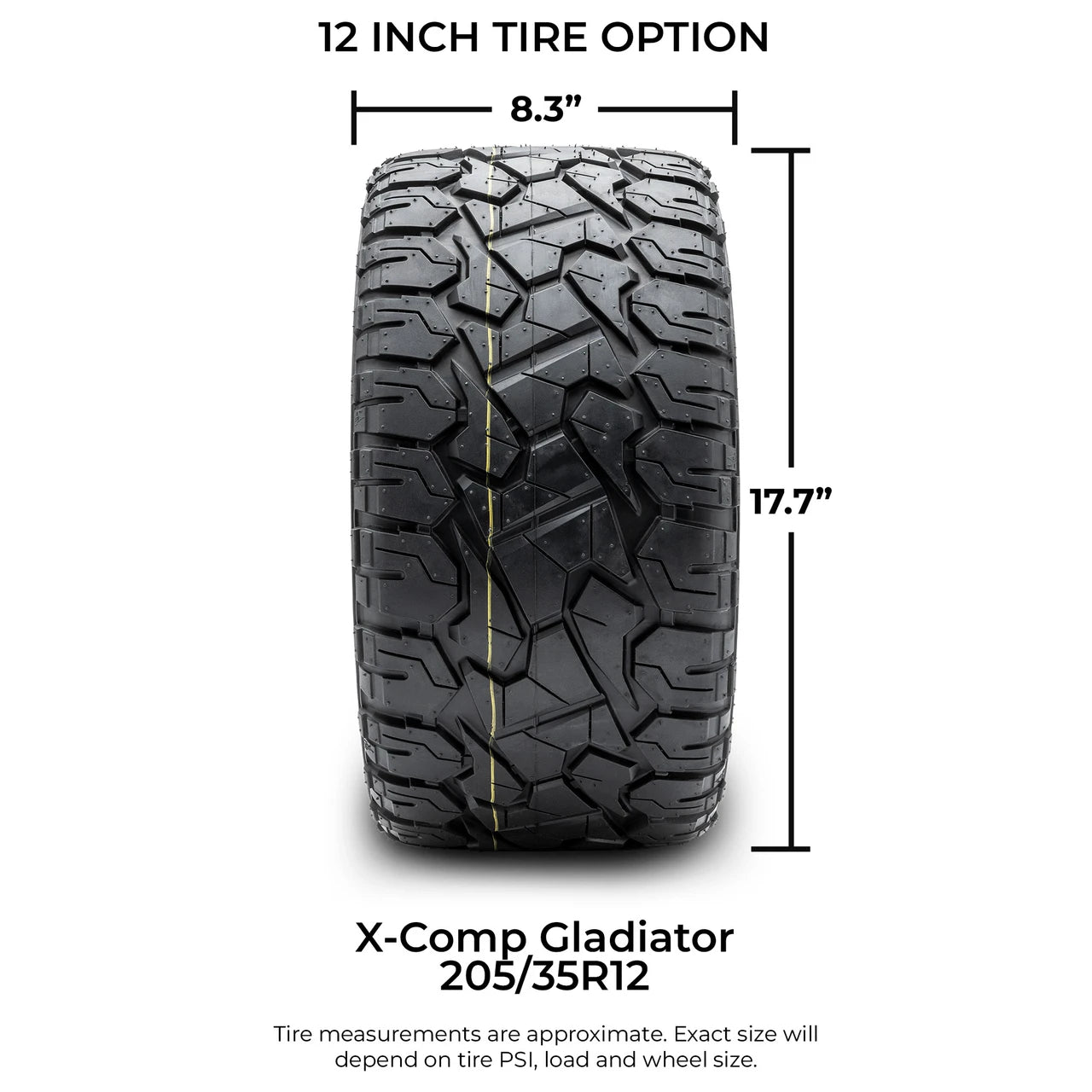 MODZ® 12" Drift Glossy Black Wheels & Off-Road Tires Combo