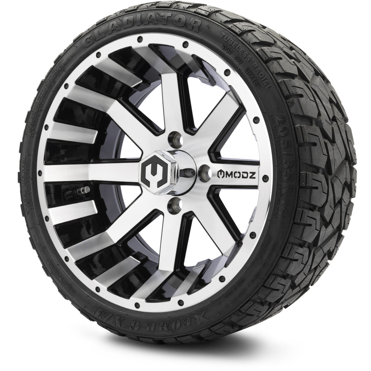 MODZ® 14" Assault Machined Black Wheels & Off-Road Tires Combo