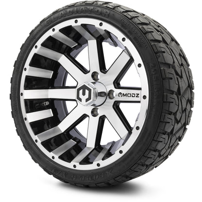 MODZ® 14" Assault Machined Black Wheels & Off-Road Tires Combo