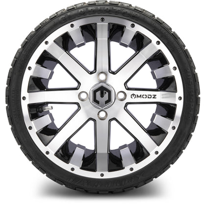 MODZ® 14" Assault Machined Black Wheels & Off-Road Tires Combo