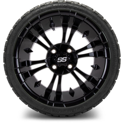 MODZ® 14" Vampire Glossy Black Wheels & Off-Road Tires Combo
