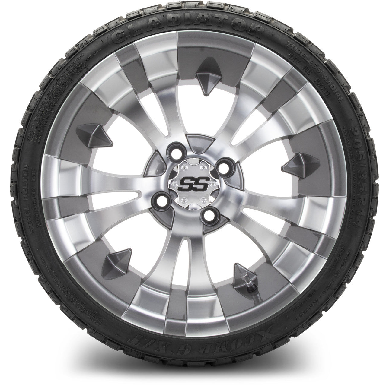 MODZ® 14" Vampire Gunmetal Wheels & Off-Road Tires Combo