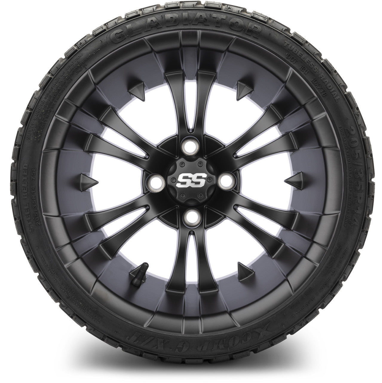 MODZ® 14" Vampire Matte Black Wheels & Off-Road Tires Combo