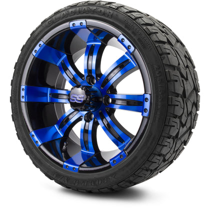 MODZ® 14" Tempest Blue and Black Wheels & Off-Road Tires Combo