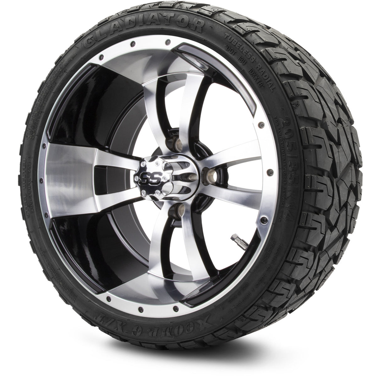 MODZ® 14" Storm Trooper Machined Black Wheels & Off-Road Tires Combo